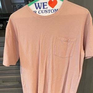 Zara Mens Pink Pocket T-Shirt Size L